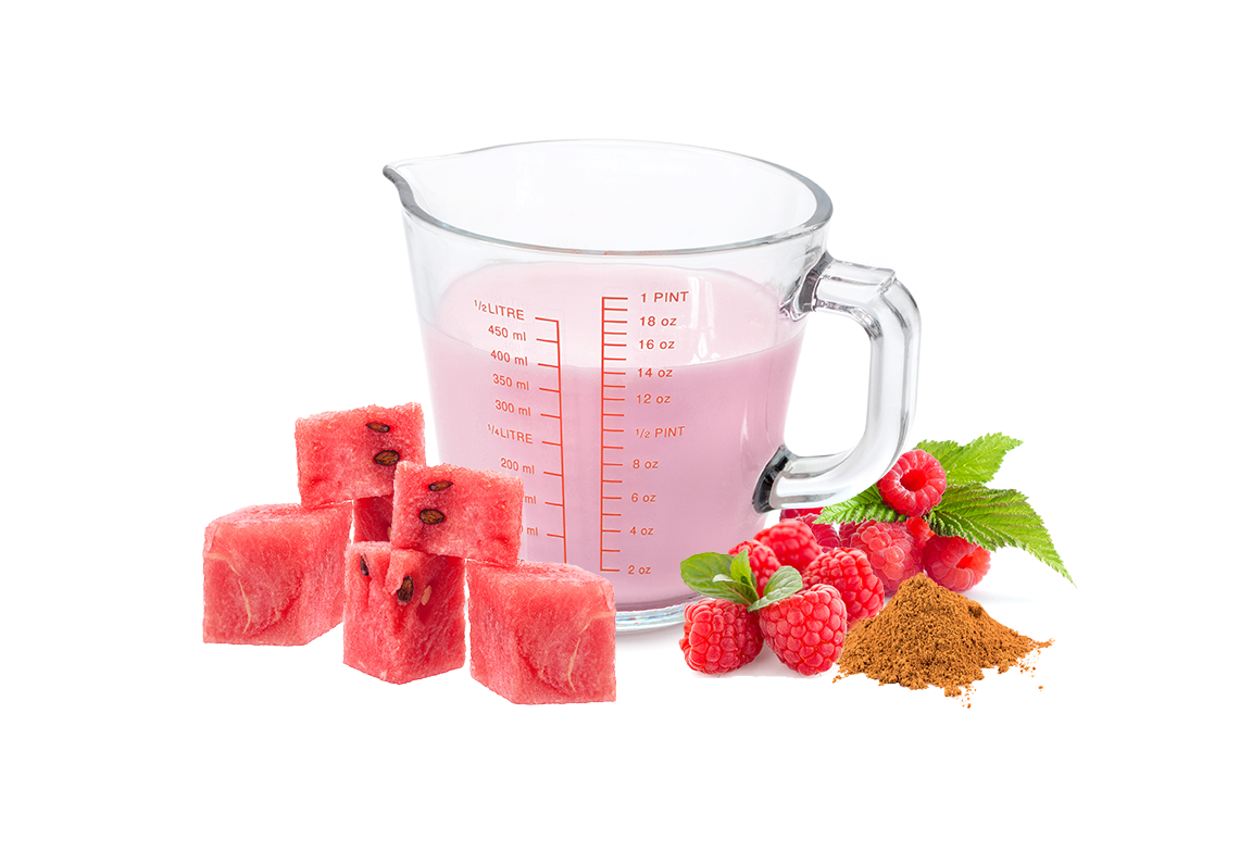 Watermelon and berry yogurt