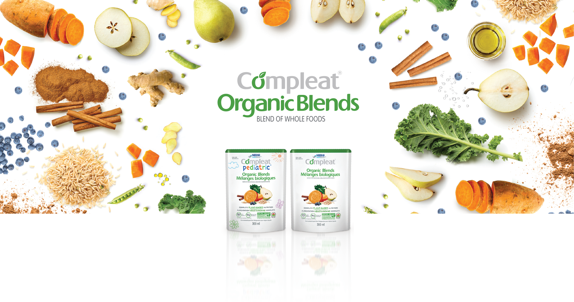 Compleat Organic Blends landing page banner