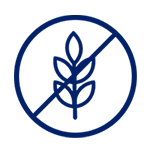 Gluten-free symbol with a crossed-out wheat icon